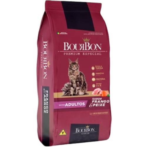 Ração Bourbon Cat Premium Especial Frango e Peixe 20Kg